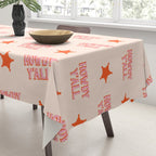 Southern Welcome: Howdy Y'all (bright pink and orange old west letters) Tablecloth Gallery Image 3