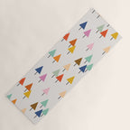 Pastel Triangle Trees: Cozy Winter Vibes with Modern Charm Yoga Mat Gallery Image 1