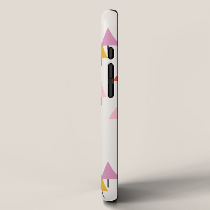 Pastel Triangle Trees: Cozy Winter Vibes with Modern Charm iPhone Case Gallery Image 2