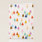Pastel Triangle Trees: Cozy Winter Vibes with Modern Charm Stationery Card Gallery Image 2