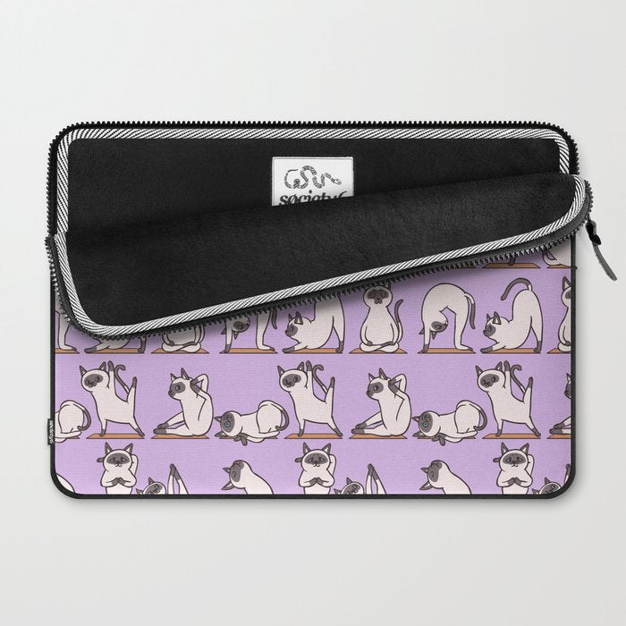 Siamese Cat Yoga Laptop Sleeve Gallery Image 2