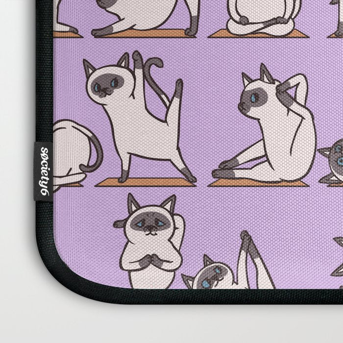 Siamese Cat Yoga Laptop Sleeve Gallery Image 3