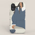  portrait of a girl with plums iPhone Case Gallery Image 1