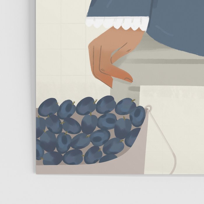  portrait of a girl with plums Poster Gallery Image 3