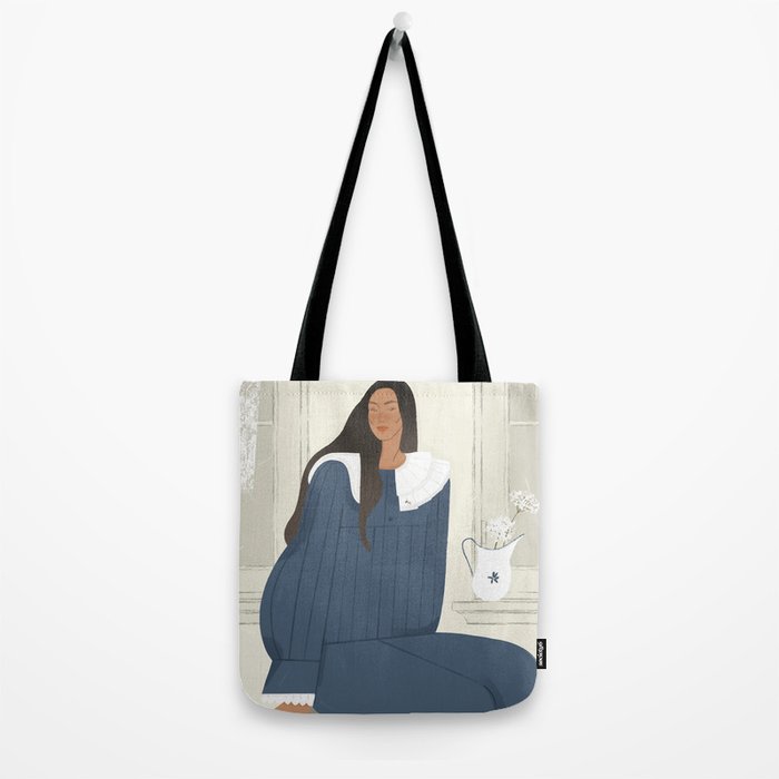  portrait of a girl with plums Tote Bag Gallery Image 2