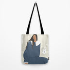 portrait of a girl with plums Tote Bag Gallery Image 2