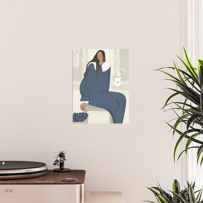  portrait of a girl with plums Poster Gallery Image 2