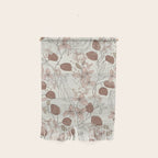 Floral elegance relaxed textured mocha cream Wall Hanging Gallery Image 1