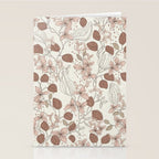 Floral elegance relaxed textured mocha cream Stationery Card Gallery Image 2