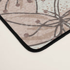 Floral elegance relaxed textured mocha cream Desk Mat Gallery Image 4