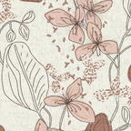 Floral elegance relaxed textured mocha cream Coffee Mug Gallery Image 2
