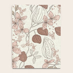 Floral elegance relaxed textured mocha cream Notebook Gallery Image 4