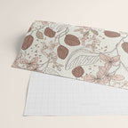 Floral elegance relaxed textured mocha cream Wrapping Paper Gallery Image 2