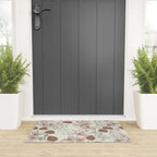 Floral elegance relaxed textured mocha cream Welcome Mat Gallery Image 3