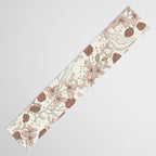 Floral elegance relaxed textured mocha cream Table Runner Gallery Image 3