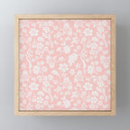 Vintage Style Chintz Florals On Soft Pink Mini Art Print Gallery Image 1