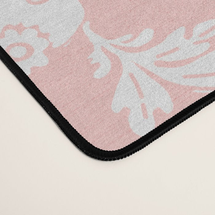 Vintage Style Chintz Florals On Soft Pink Desk Mat Gallery Image 4