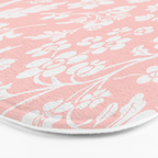 Vintage Style Chintz Florals On Soft Pink Bath Mat Gallery Image 3