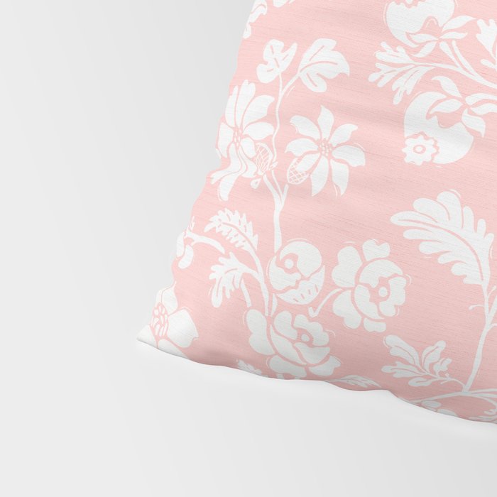 Vintage Style Chintz Florals On Soft Pink Pillow Sham Gallery Image 4