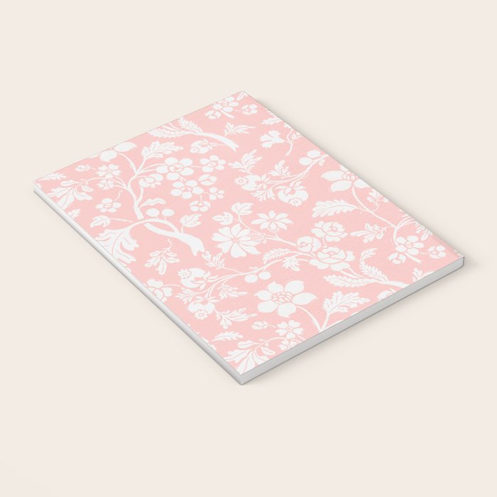 Vintage Style Chintz Florals On Soft Pink Notebook Gallery Image 3