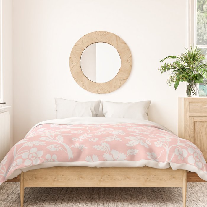 Vintage Style Chintz Florals On Soft Pink Duvet Cover Gallery Image 3