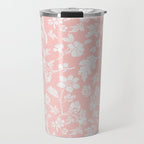 Vintage Style Chintz Florals On Soft Pink Travel Mug Gallery Image 1
