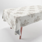 Fleur De Lis In Warm Grey Tablecloth Gallery Image 1