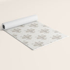 Fleur De Lis In Warm Grey Yoga Mat Gallery Image 2