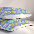 Colorful Folk Art Easter Eggs in Lavender & Green Pillow Sham Gallery Image 3