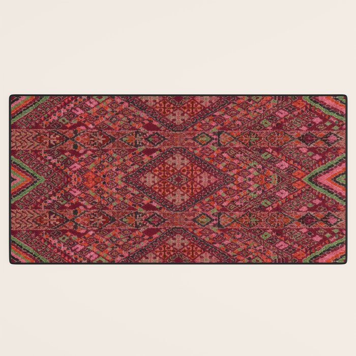 Vibrant Moroccan Kilim Pattern Desk Mat Gallery Image 3