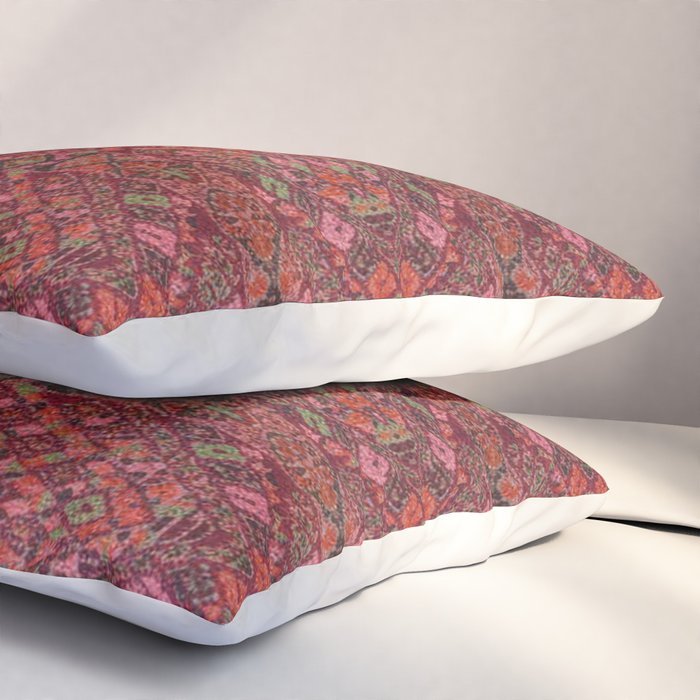 Vibrant Moroccan Kilim Pattern Pillow Sham Gallery Image 3
