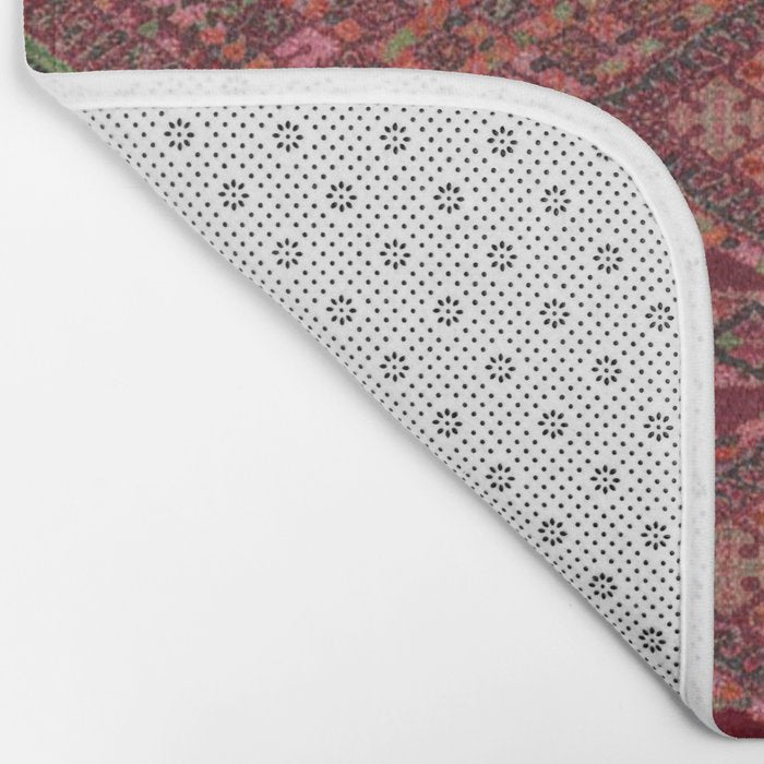 Vibrant Moroccan Kilim Pattern Bath Mat Gallery Image 2