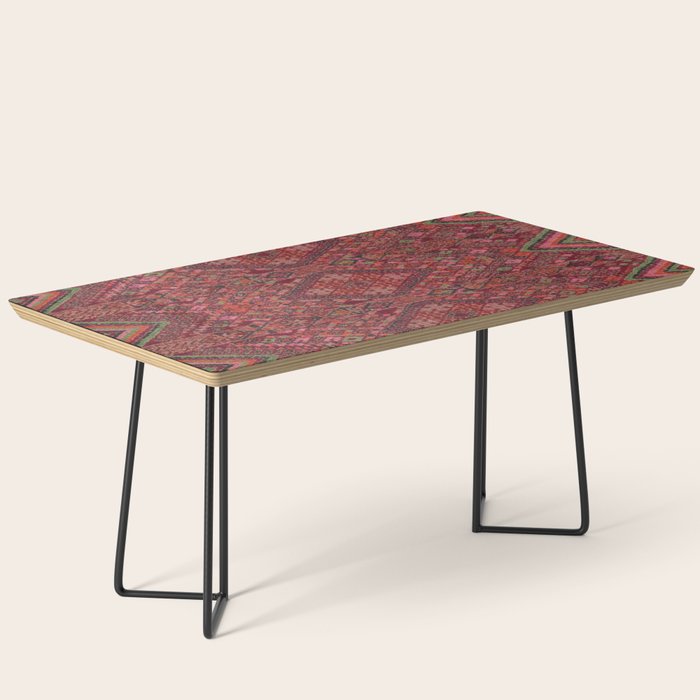 Vibrant Moroccan Kilim Pattern Coffee Table Gallery Image 1