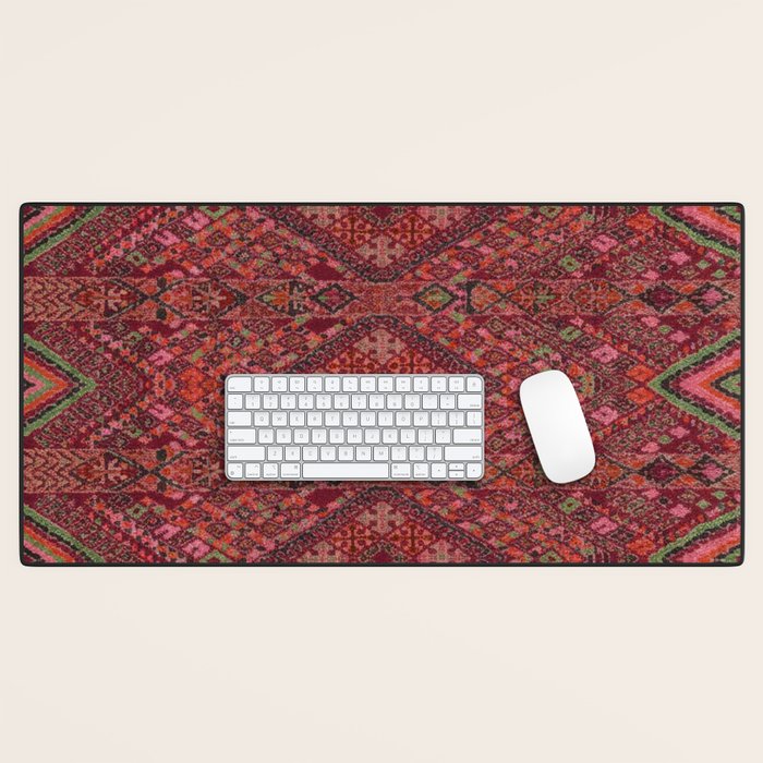 Vibrant Moroccan Kilim Pattern Desk Mat Gallery Image 1