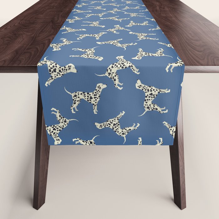 Dalmatian On Blue Table Runner Gallery Image 1