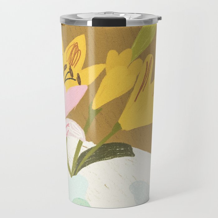 Lemons and Lilies Travel Mug Gallery Image 1