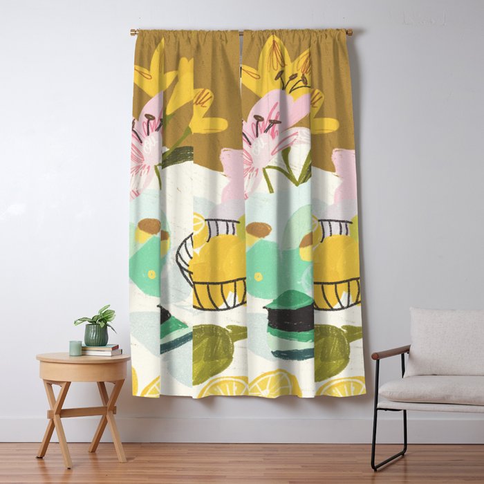 Lemons and Lilies Window Curtain Gallery Image 5