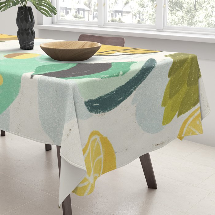 Lemons and Lilies Tablecloth Gallery Image 3