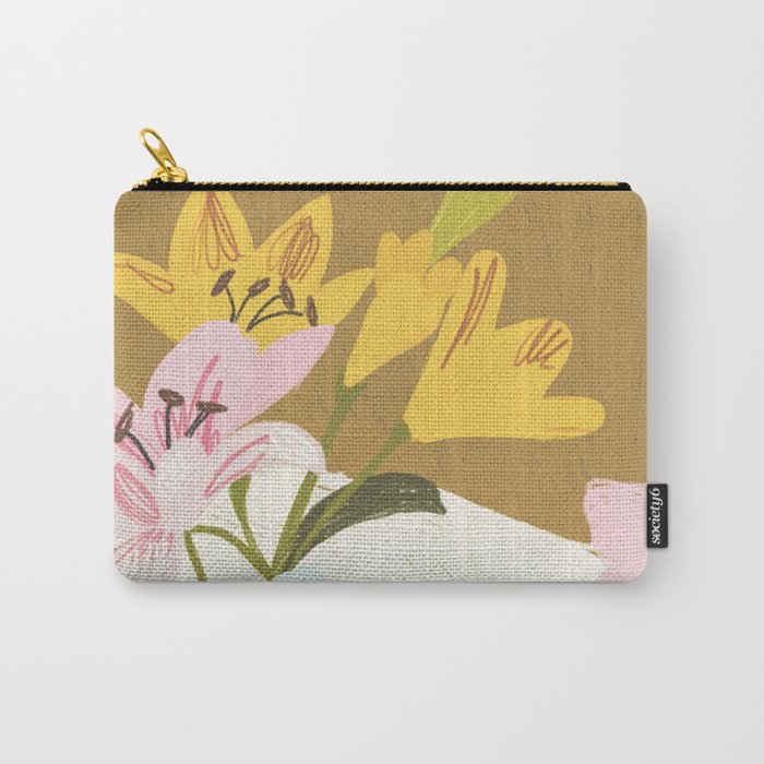 Lemons and Lilies Carry All Pouch Gallery Image 1