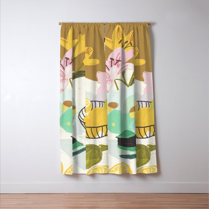 Lemons and Lilies Window Curtain Gallery Image 3