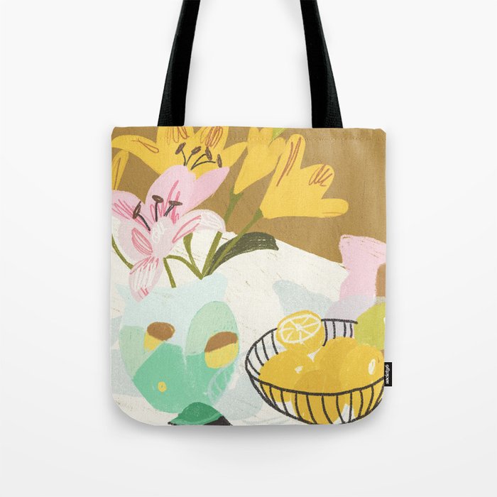 Lemons and Lilies Tote Bag Gallery Image 1