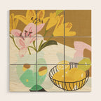 Lemons and Lilies Wood Wall Art Gallery Image 1