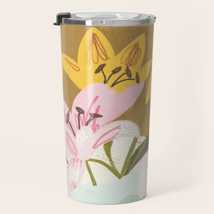 Lemons and Lilies Travel Mug Gallery Image 3