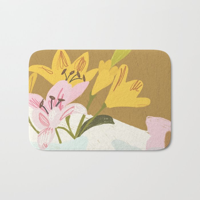 Lemons and Lilies Bath Mat Gallery Image 1