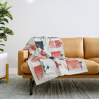 Flask Collection - Red & Turquoise Palette Throw Blanket Gallery Image 1