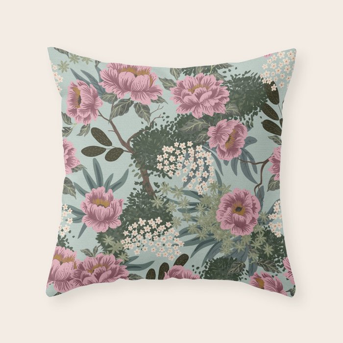 Rosewood Cottage Light  Throw Pillow Gallery Image 6