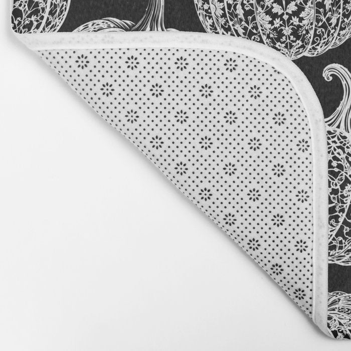 Lace Pumpkin Halloween Pattern Needle Bobbin Crochet Thread Bath Mat Gallery Image 2