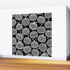 Lace Pumpkin Halloween Pattern Needle Bobbin Crochet Thread Wall Mural Gallery Image 2