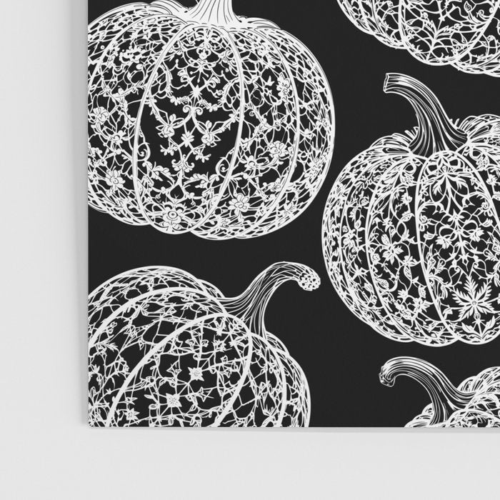 Lace Pumpkin Halloween Pattern Needle Bobbin Crochet Thread Poster Gallery Image 3