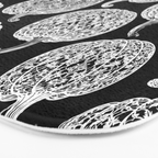 Lace Pumpkin Halloween Pattern Needle Bobbin Crochet Thread Bath Mat Gallery Image 3
